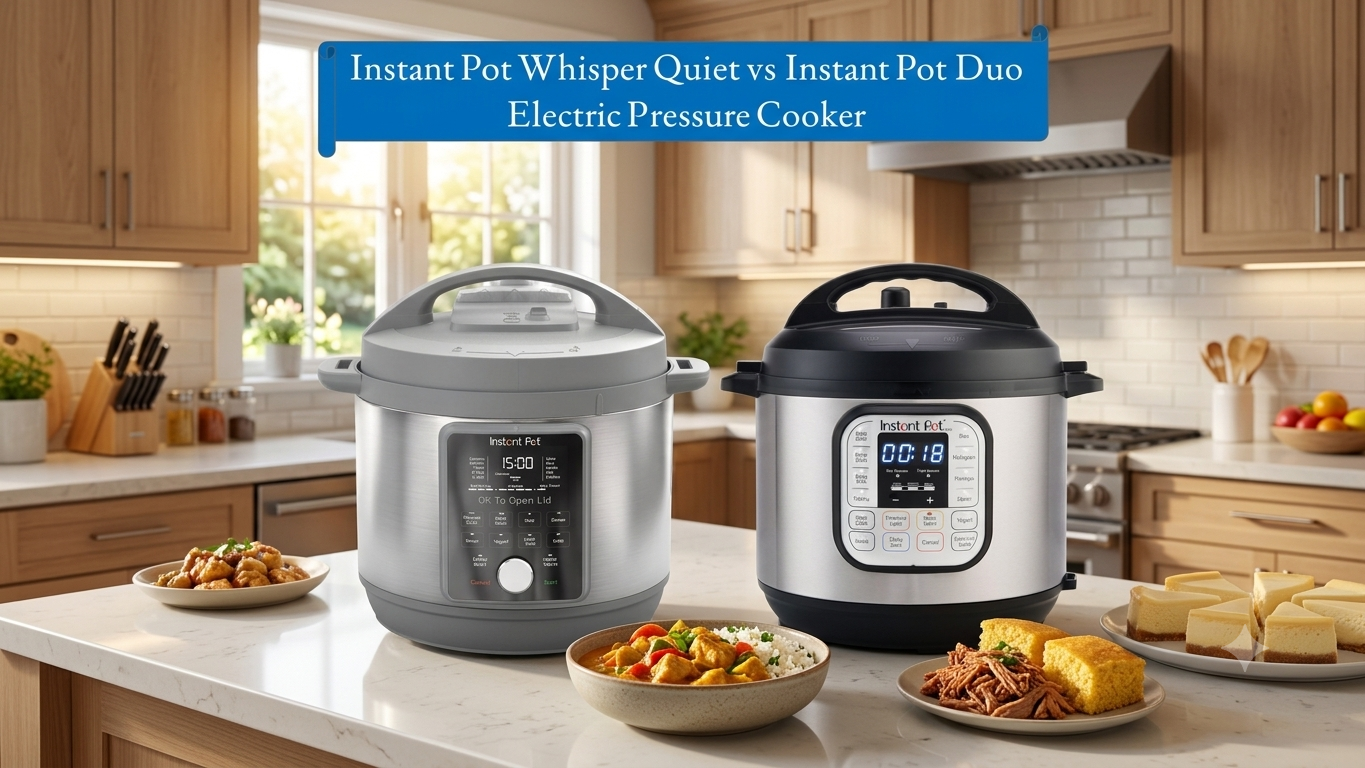 Instant Pot Whisper Quiet vs Instant Pot Duo Electric Pressure Cooker